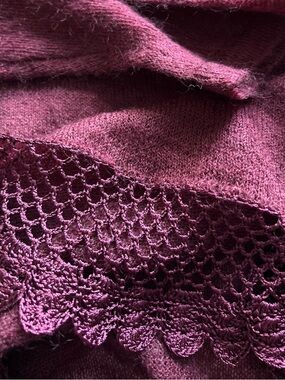 Anthony Saks Lightweight Knit Tunic w. Crocheted Accents